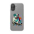 Skateboarding Bulldog Phone Case - Slim Cute Cover