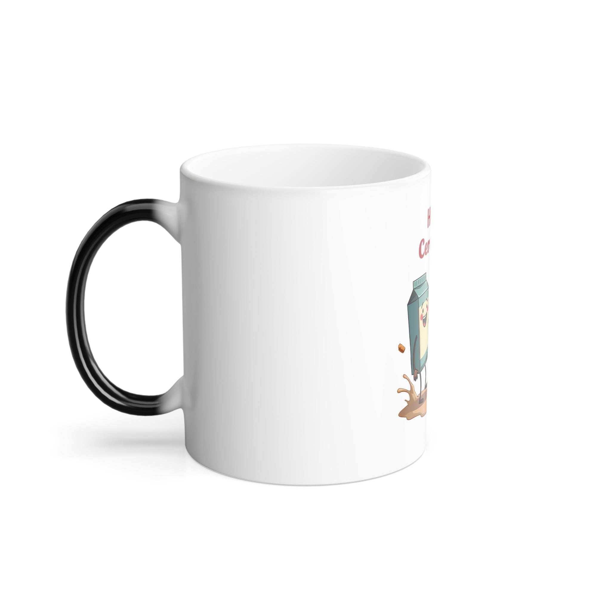 happy cereal day color changing mug - gift for breakfast lovers