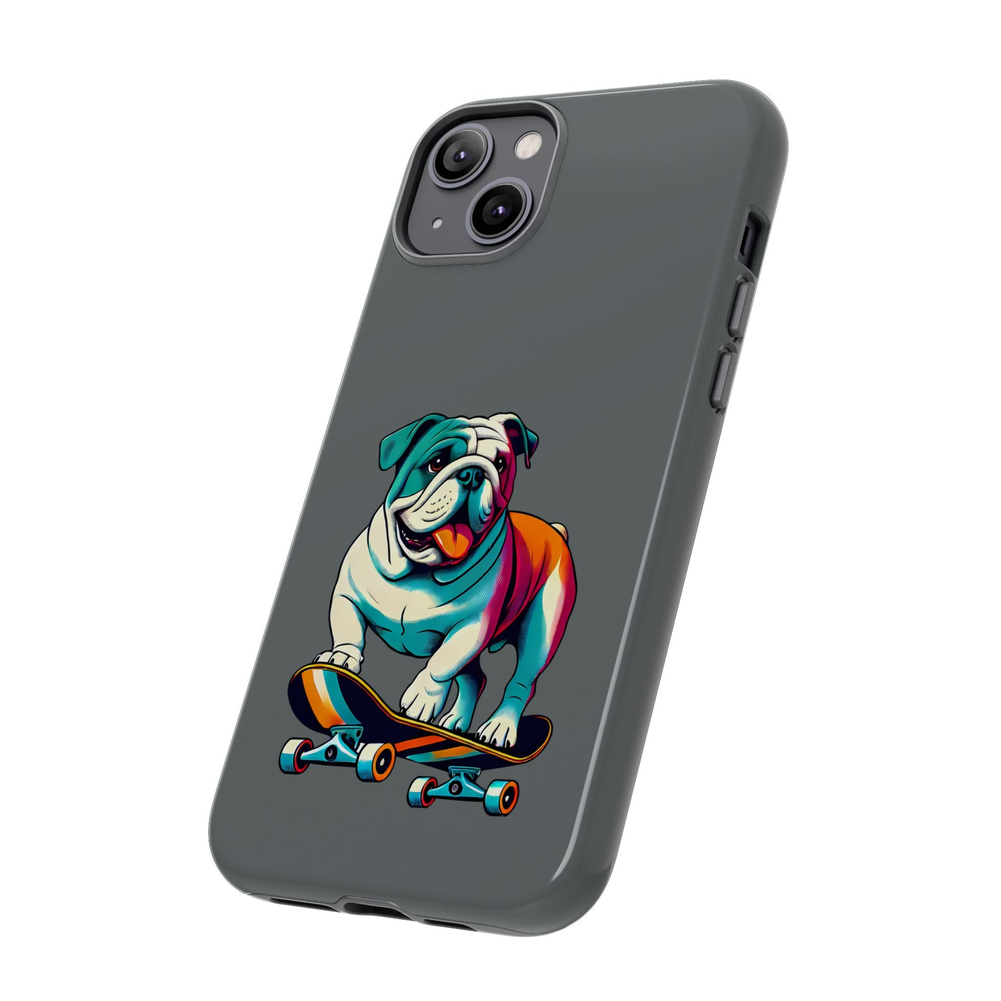 national pet day skateboard bulldog phone case for dog lovers