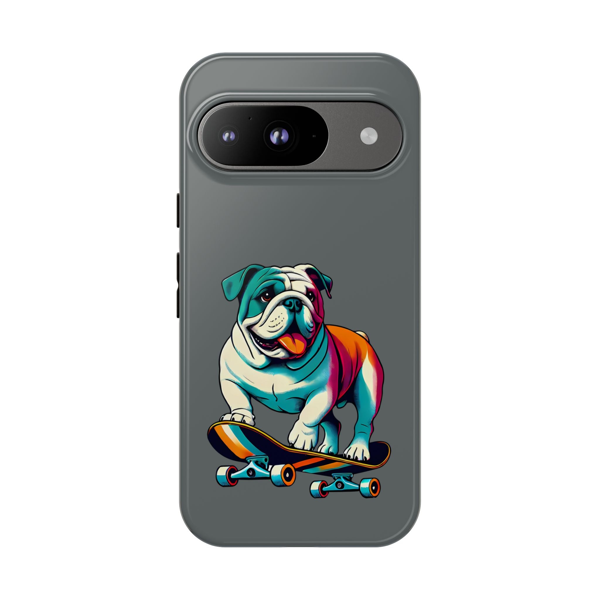 national pet day skateboard bulldog phone case for dog lovers