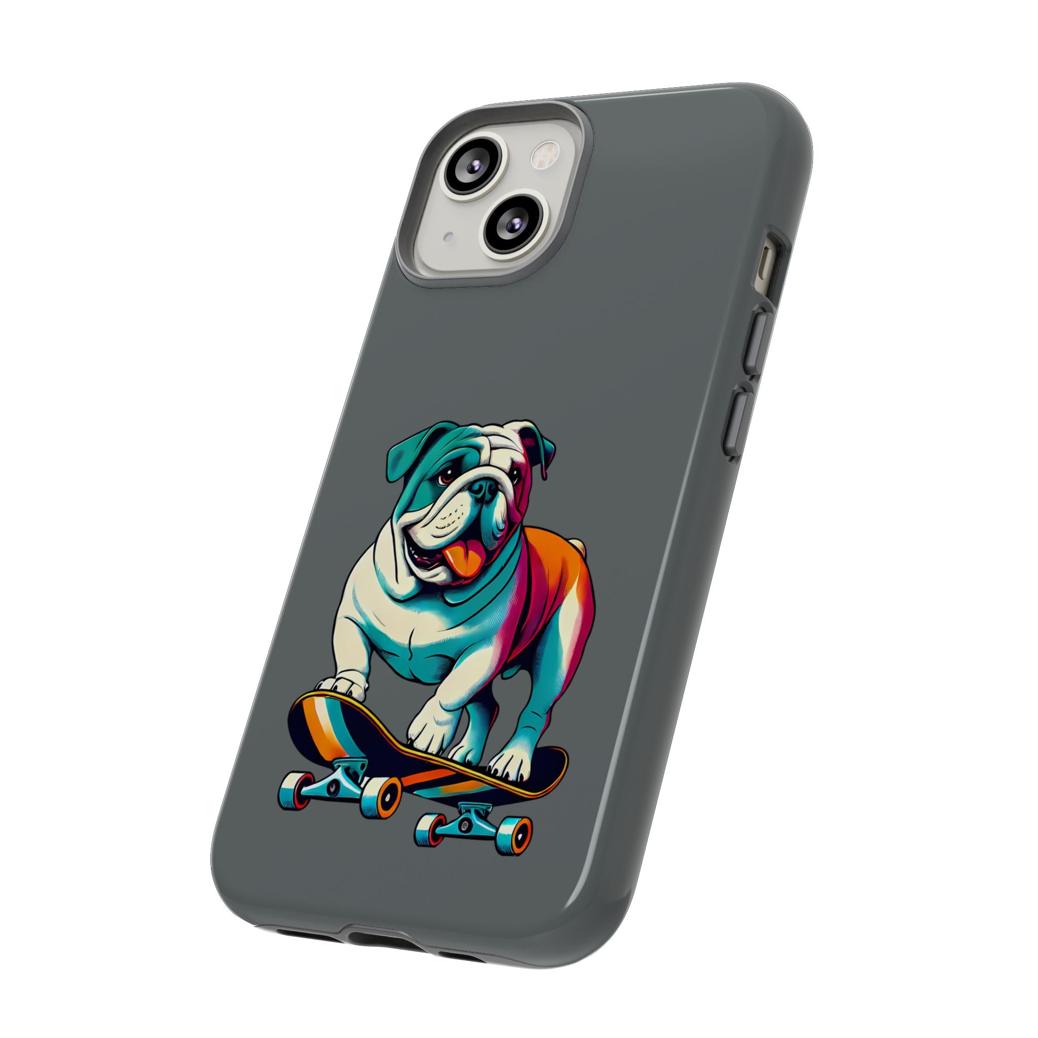 national pet day skateboard bulldog phone case for dog lovers