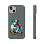 national pet day skateboard bulldog phone case for dog lovers