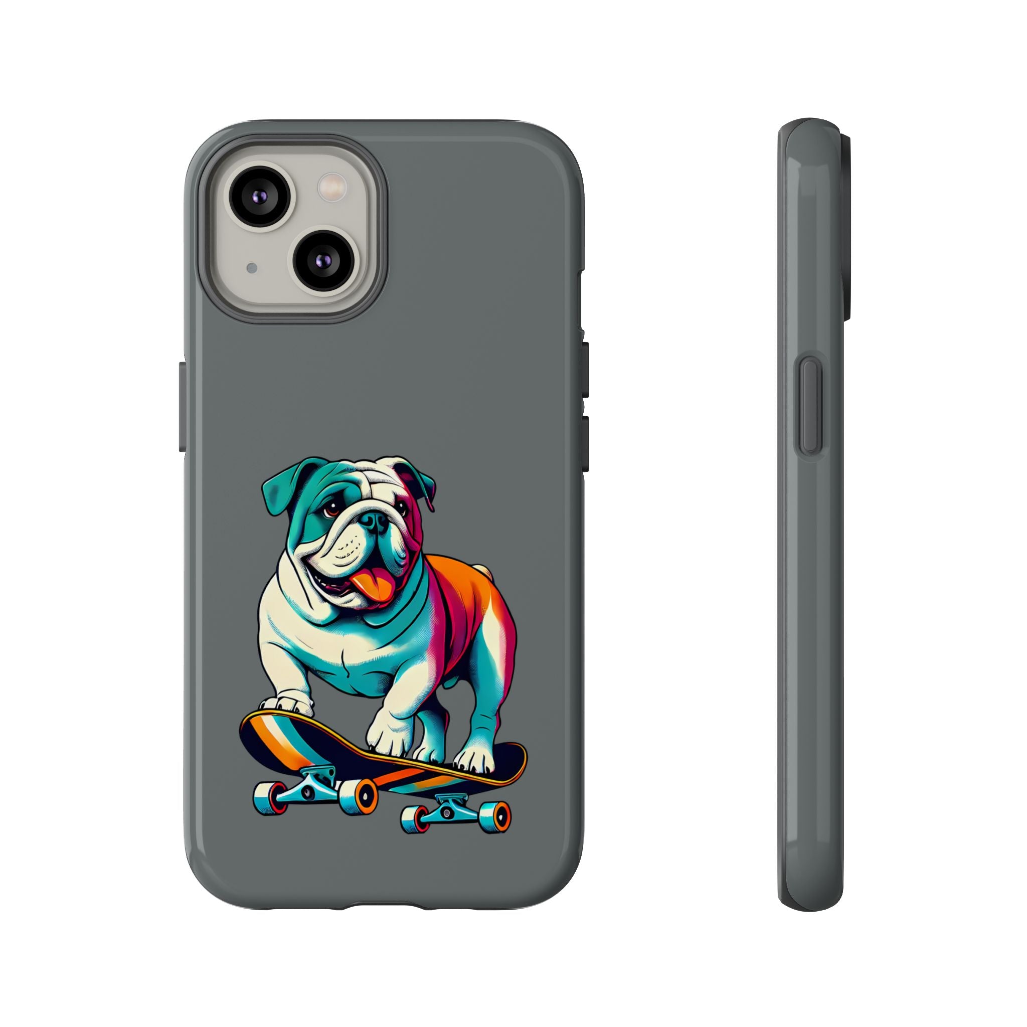 national pet day skateboard bulldog phone case for dog lovers
