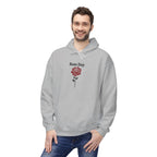 Rose-Inspired Fleece Hoodie - Cozy Fall Gift, Street Style Sweatshirt