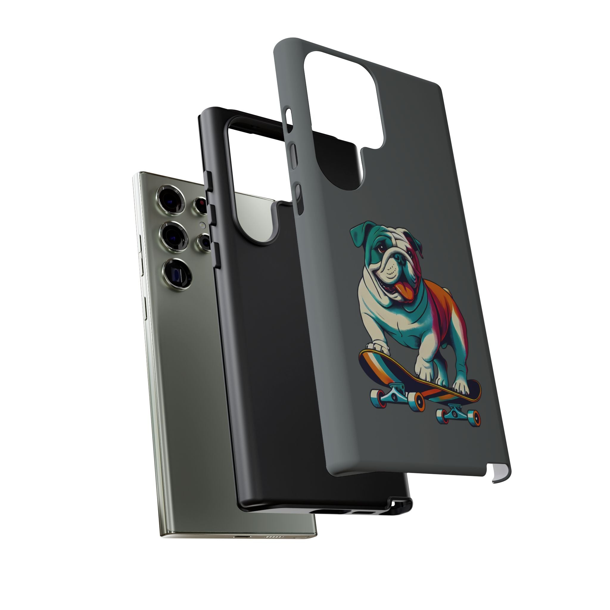 national pet day skateboard bulldog phone case for dog lovers