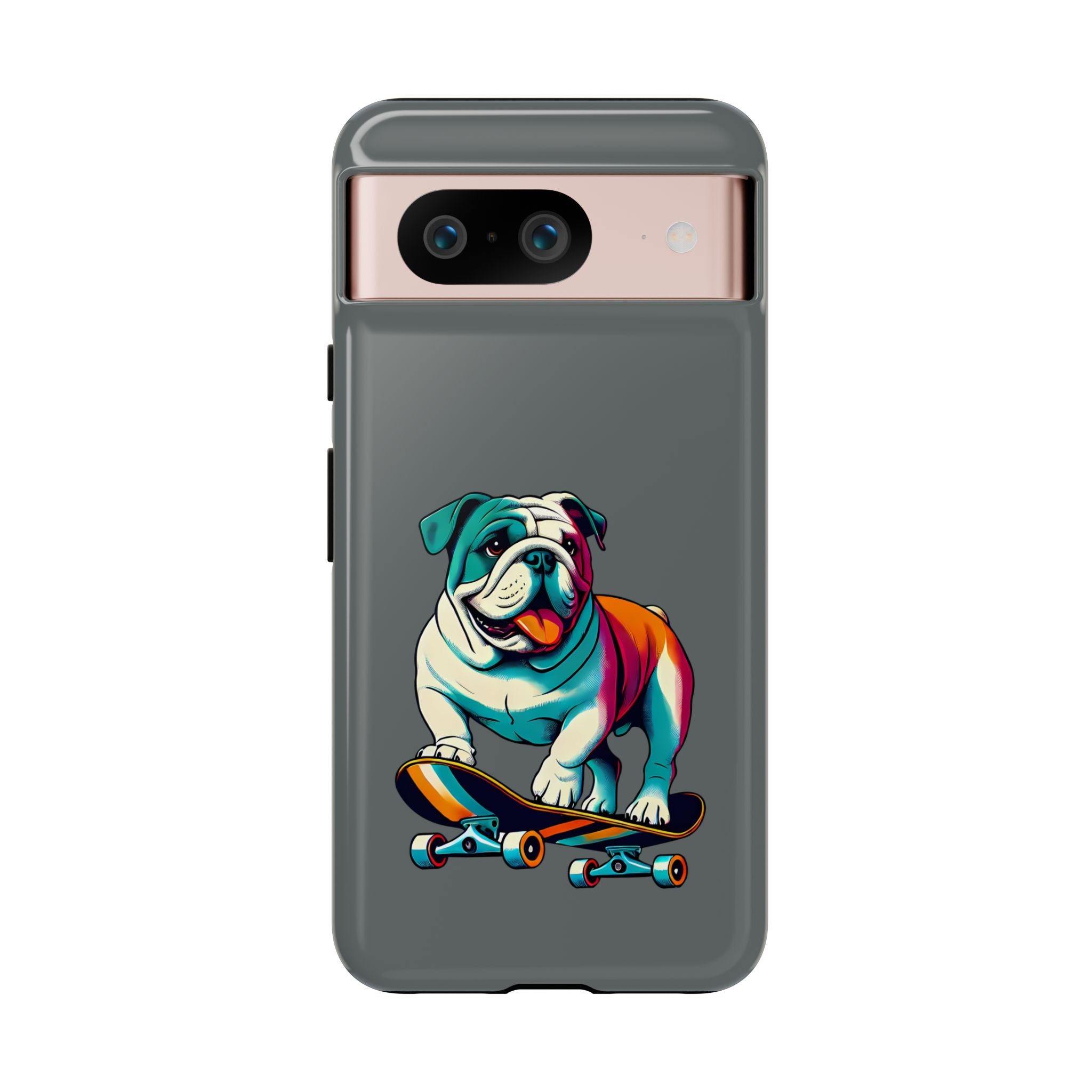 national pet day skateboard bulldog phone case for dog lovers