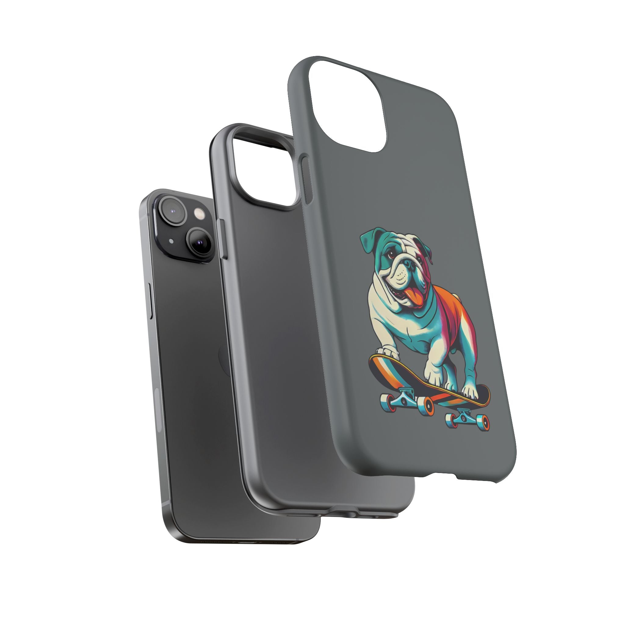 national pet day skateboard bulldog phone case for dog lovers