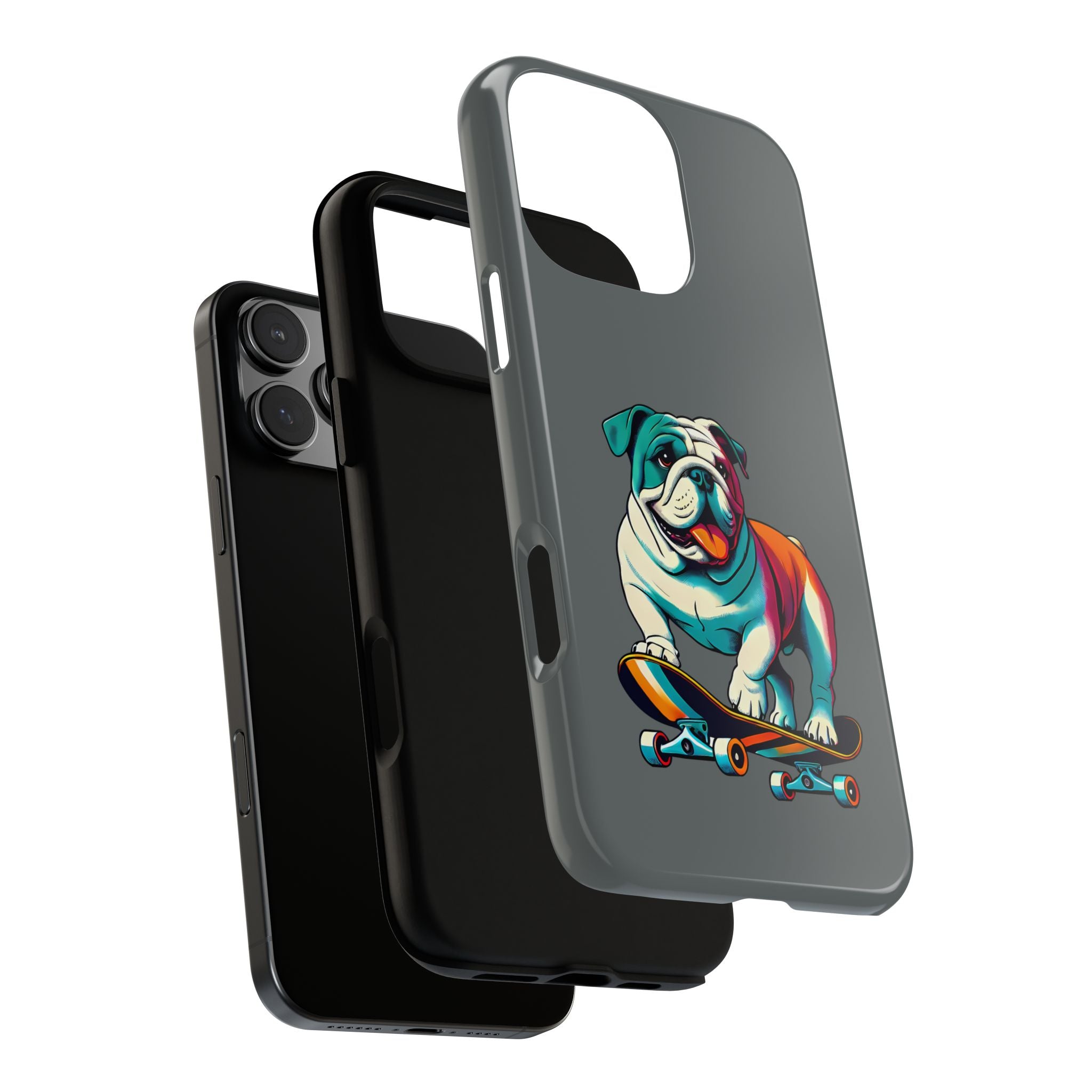 national pet day skateboard bulldog phone case for dog lovers