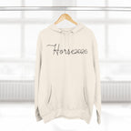 Wireframe Horse Hoodie - Three-Panel Premium Fleece
