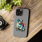 Slim Phone Case - Skateboarding Bulldog Pet Lover Gift