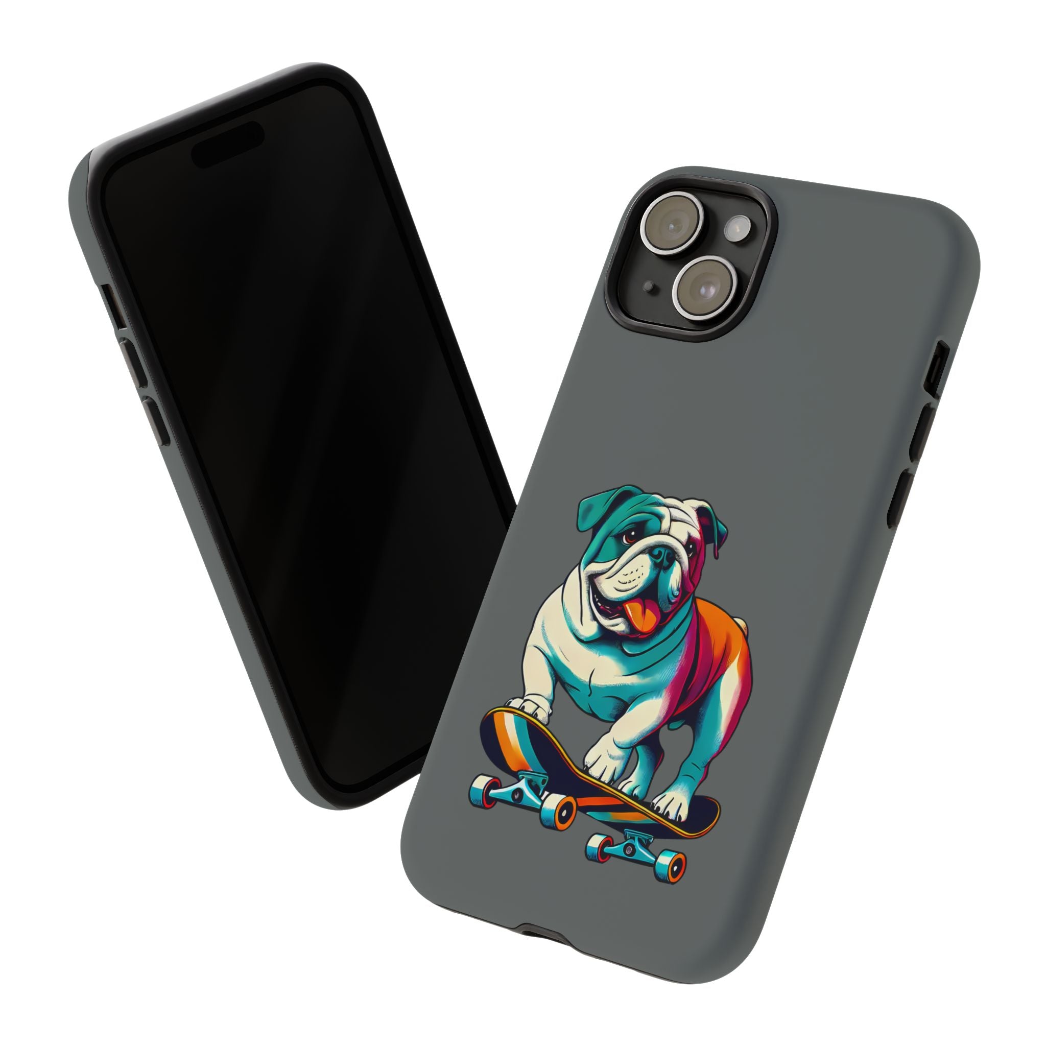 national pet day skateboard bulldog phone case for dog lovers