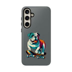 national pet day skateboard bulldog phone case for dog lovers