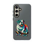 national pet day skateboard bulldog phone case for dog lovers