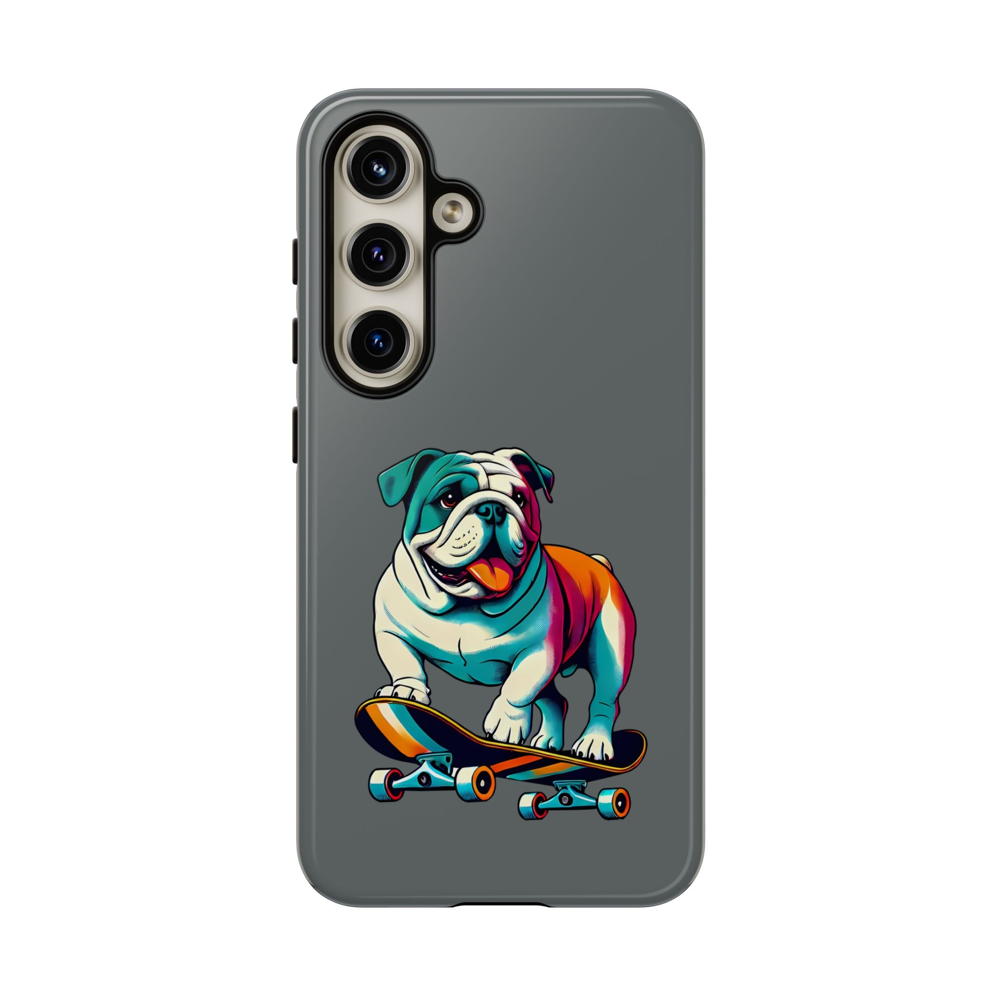 national pet day skateboard bulldog phone case for dog lovers