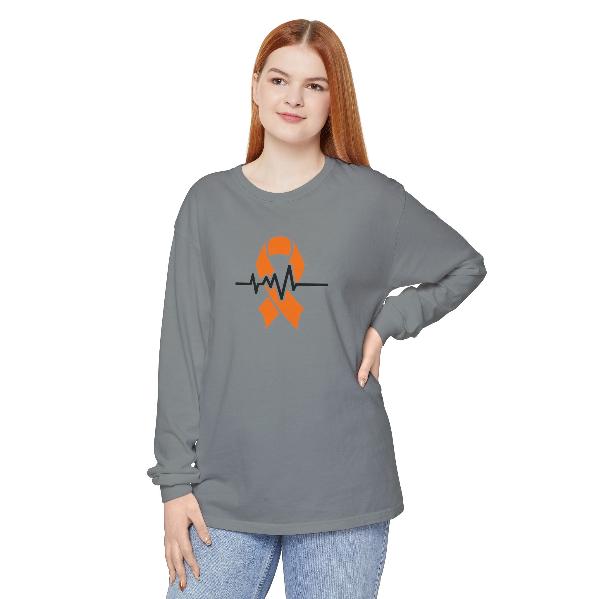 Heart Health Awareness Long Sleeve T-Shirt - Cancer Supportive Gift