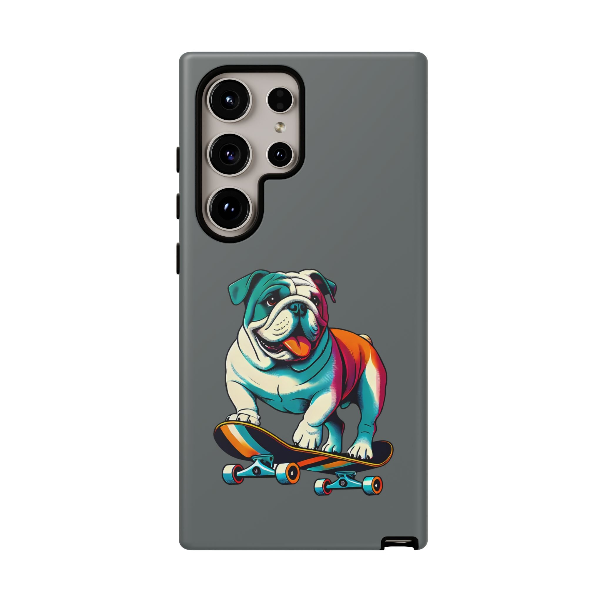 national pet day skateboard bulldog phone case for dog lovers