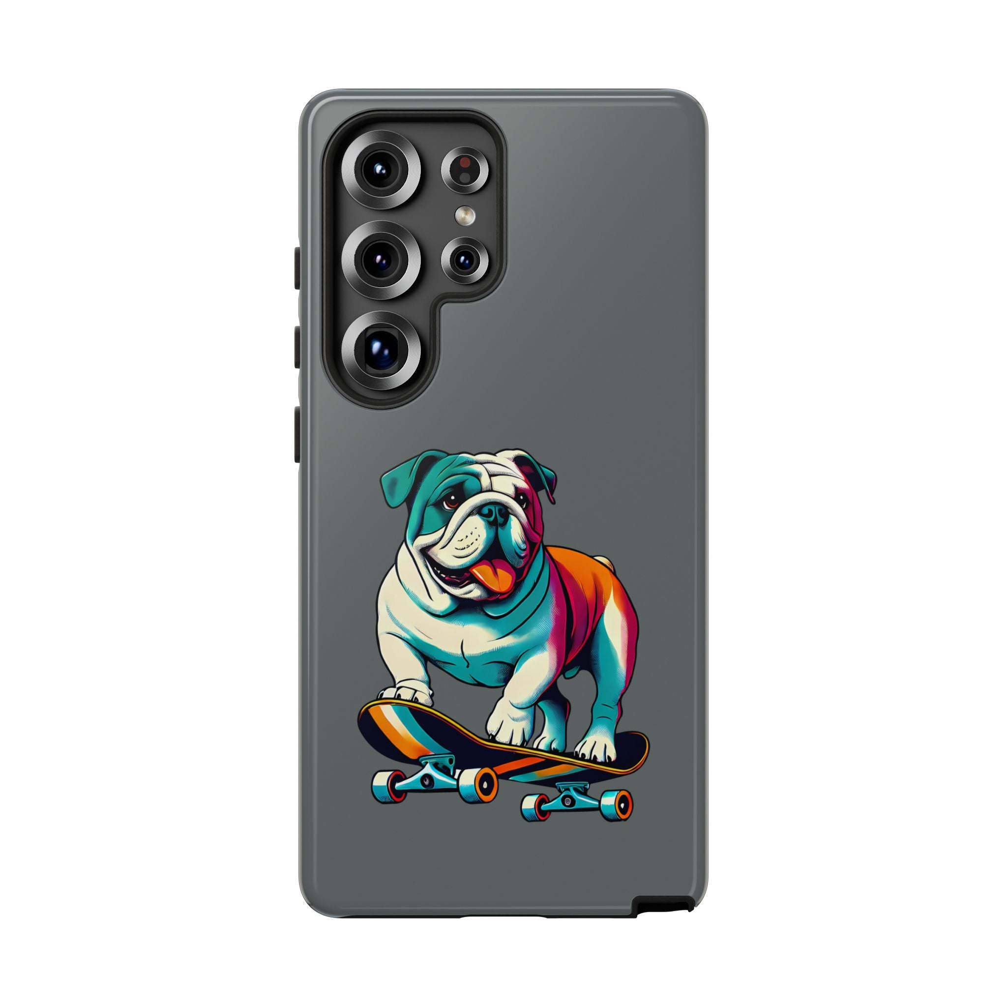 national pet day skateboard bulldog phone case for dog lovers