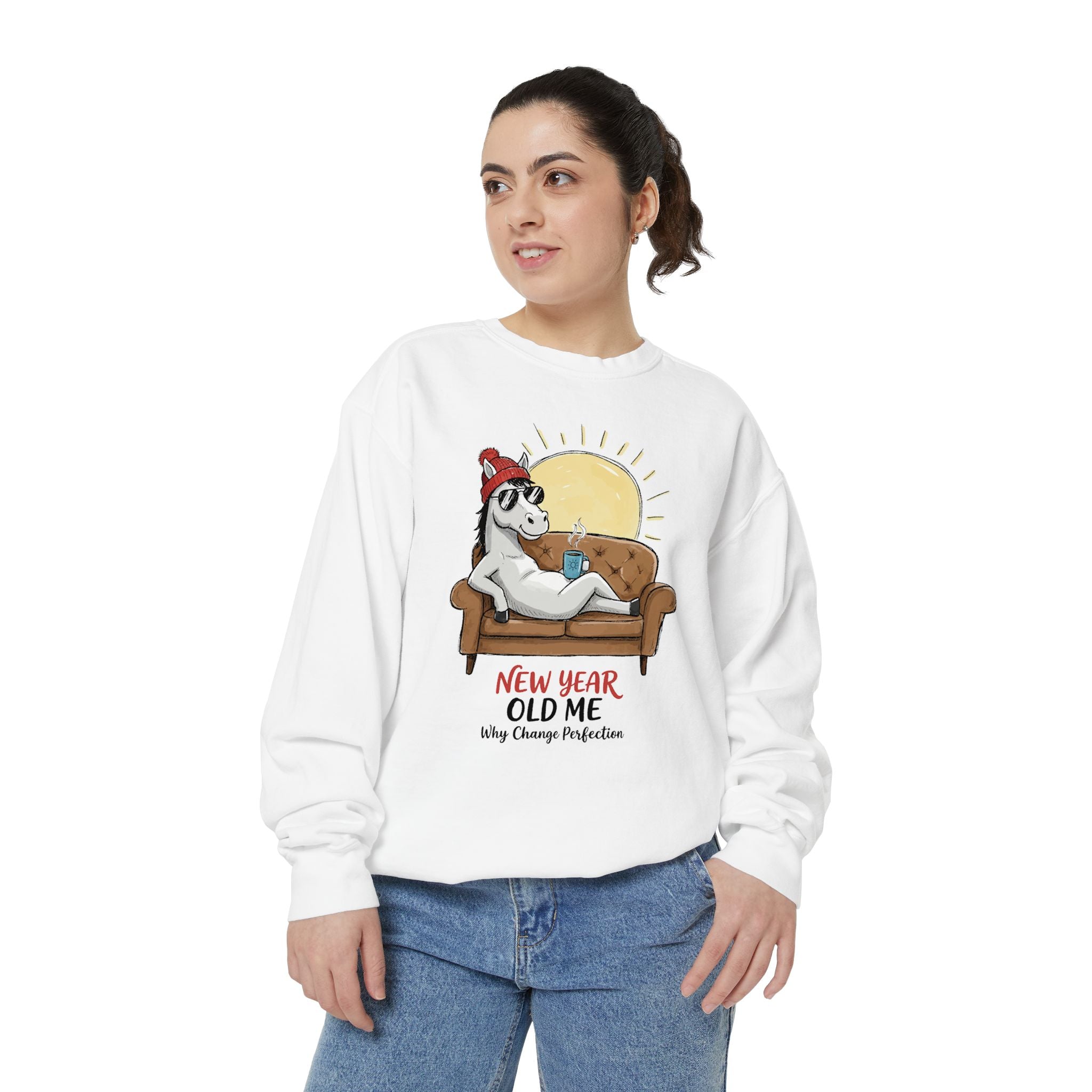 Cute Pony Sweatshirt - Garment-Dyed Vintage Comfort