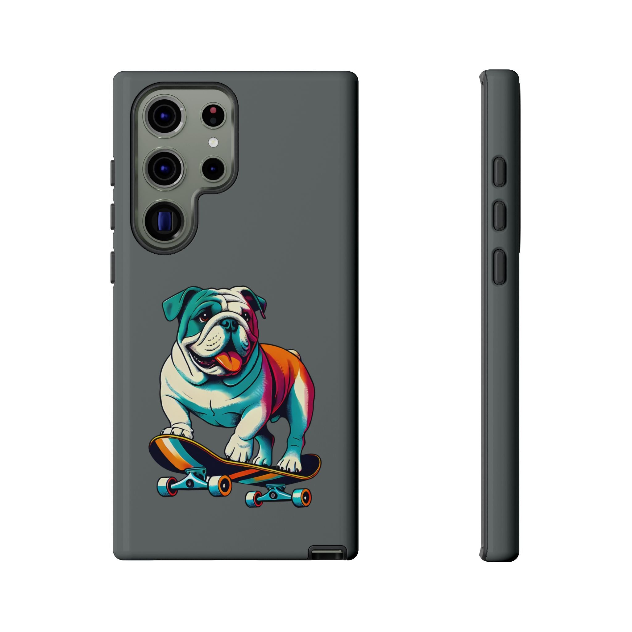 national pet day skateboard bulldog phone case for dog lovers