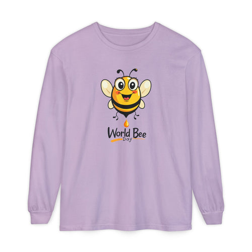 Cheerful Bee Long Sleeve Tee - Save the Bees Gift