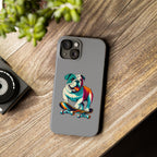 Slim Phone Case - Skateboarding Bulldog Pet Lover Gift