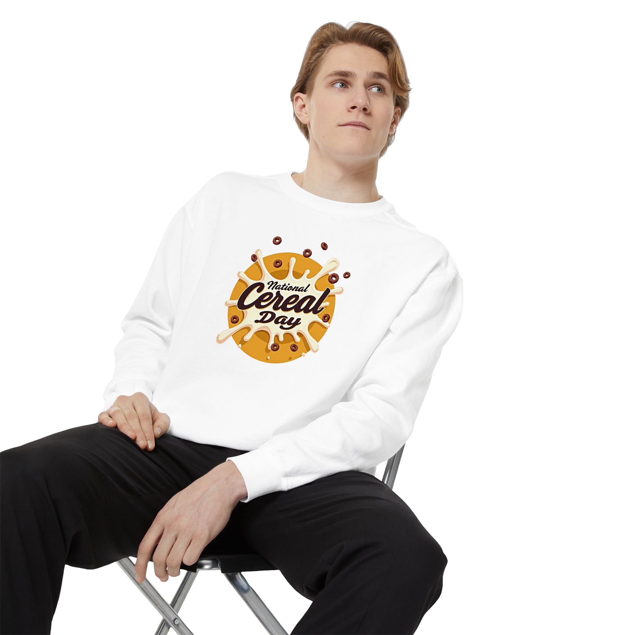 Cereal Day Sweatshirt - Unisex Garment-Dyed