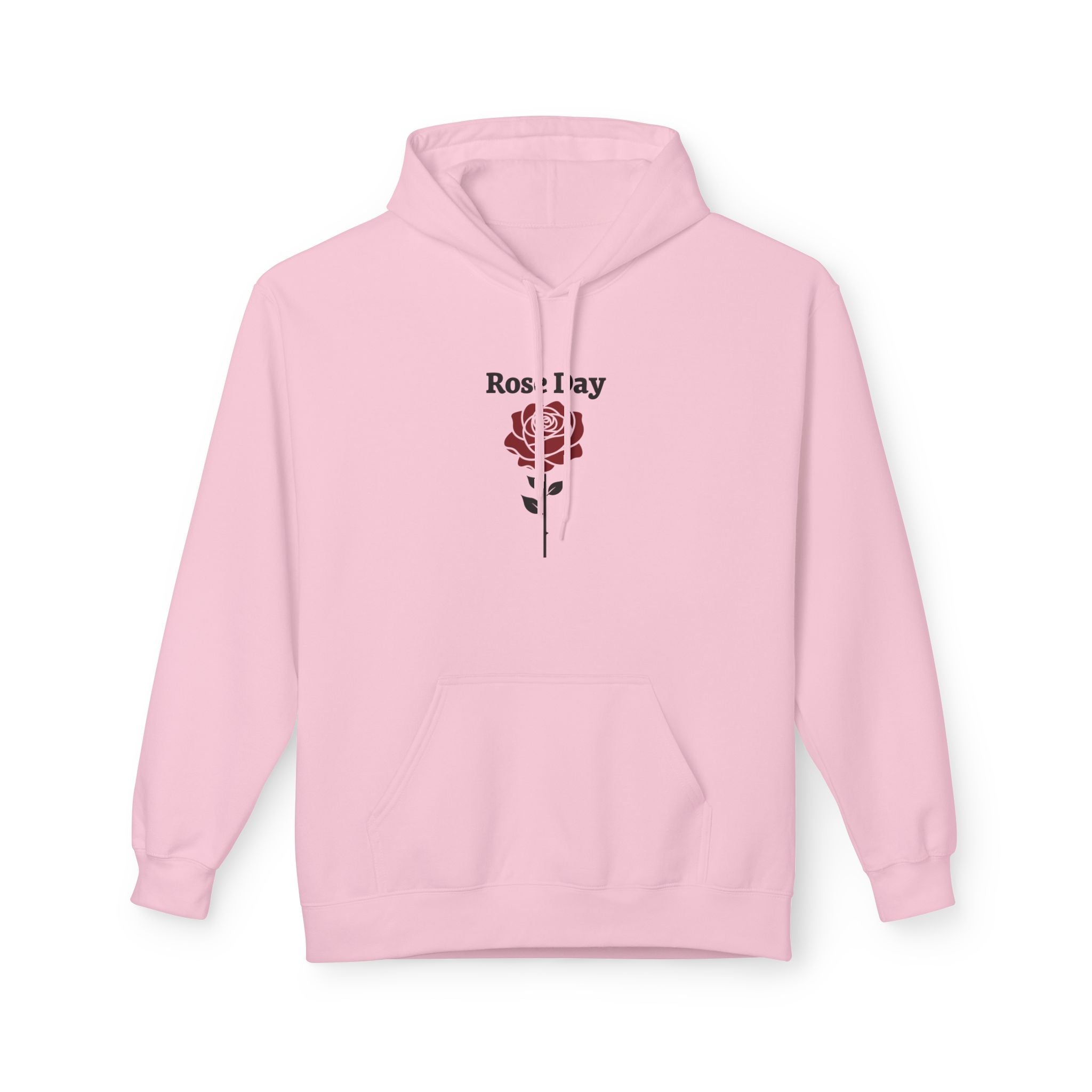Rose-Inspired Fleece Hoodie - Cozy Fall Gift, Street Style Sweatshirt