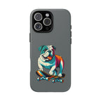 national pet day skateboard bulldog phone case for dog lovers