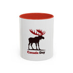 Mug - Canada Day Moose Patriotic Silhouette Design 11oz/15oz Gift for Canadians