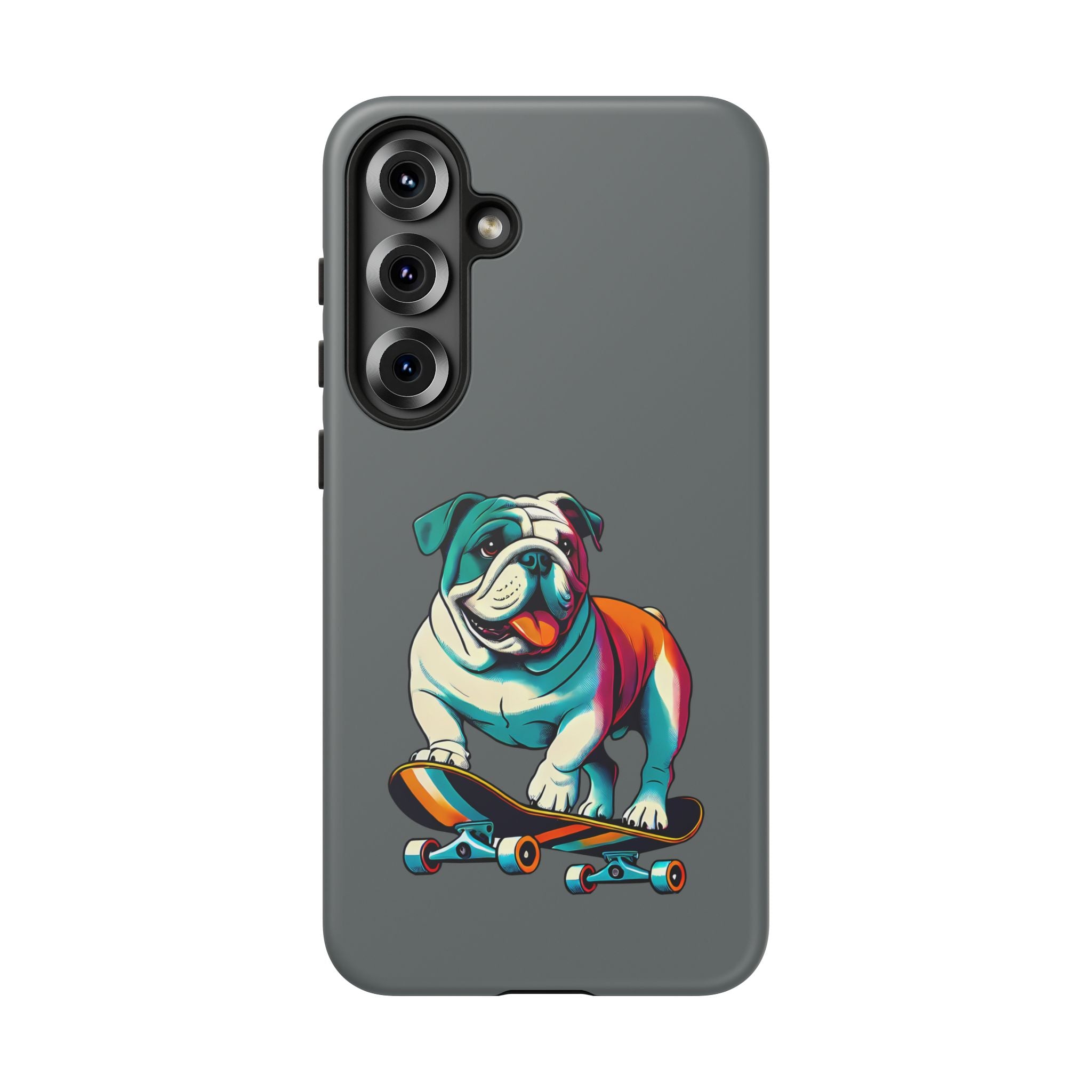 national pet day skateboard bulldog phone case for dog lovers