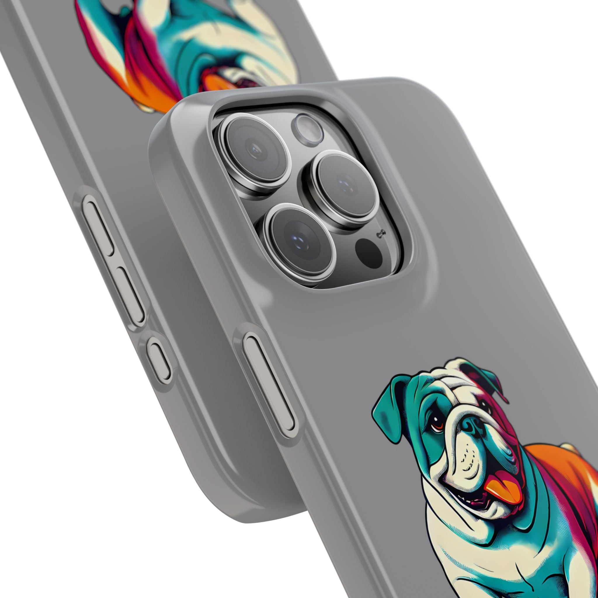 Slim Phone Case - Skateboarding Bulldog Pet Lover Gift