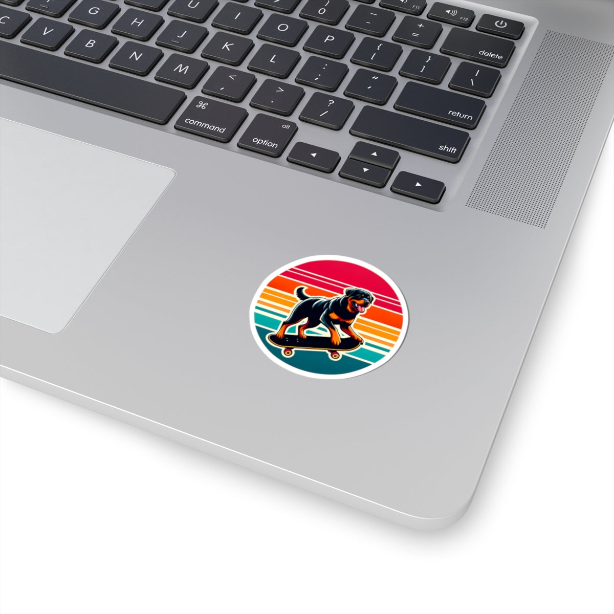 Vintage Skateboarding Dog Kiss-Cut Stickers - Waterproof Decals for Laptops
