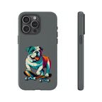 national pet day skateboard bulldog phone case for dog lovers