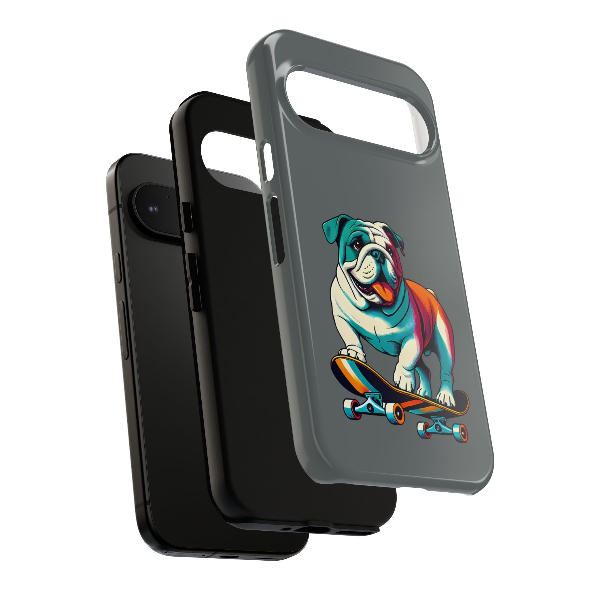 national pet day skateboard bulldog phone case for dog lovers