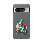 national pet day skateboard bulldog phone case for dog lovers