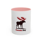 Mug - Canada Day Moose Patriotic Silhouette Design 11oz/15oz Gift for Canadians