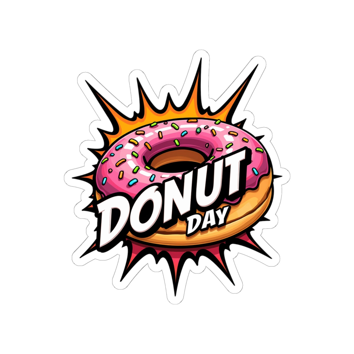 Donut Day Kiss-Cut Stickers