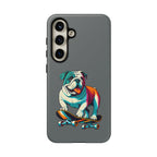 national pet day skateboard bulldog phone case for dog lovers