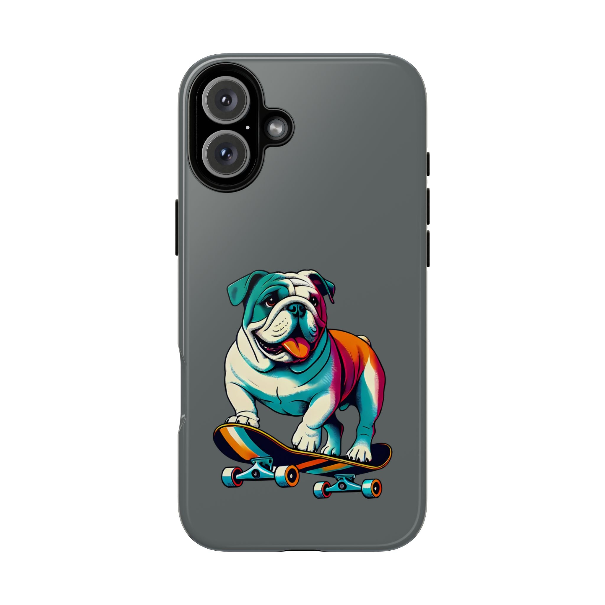 national pet day skateboard bulldog phone case for dog lovers