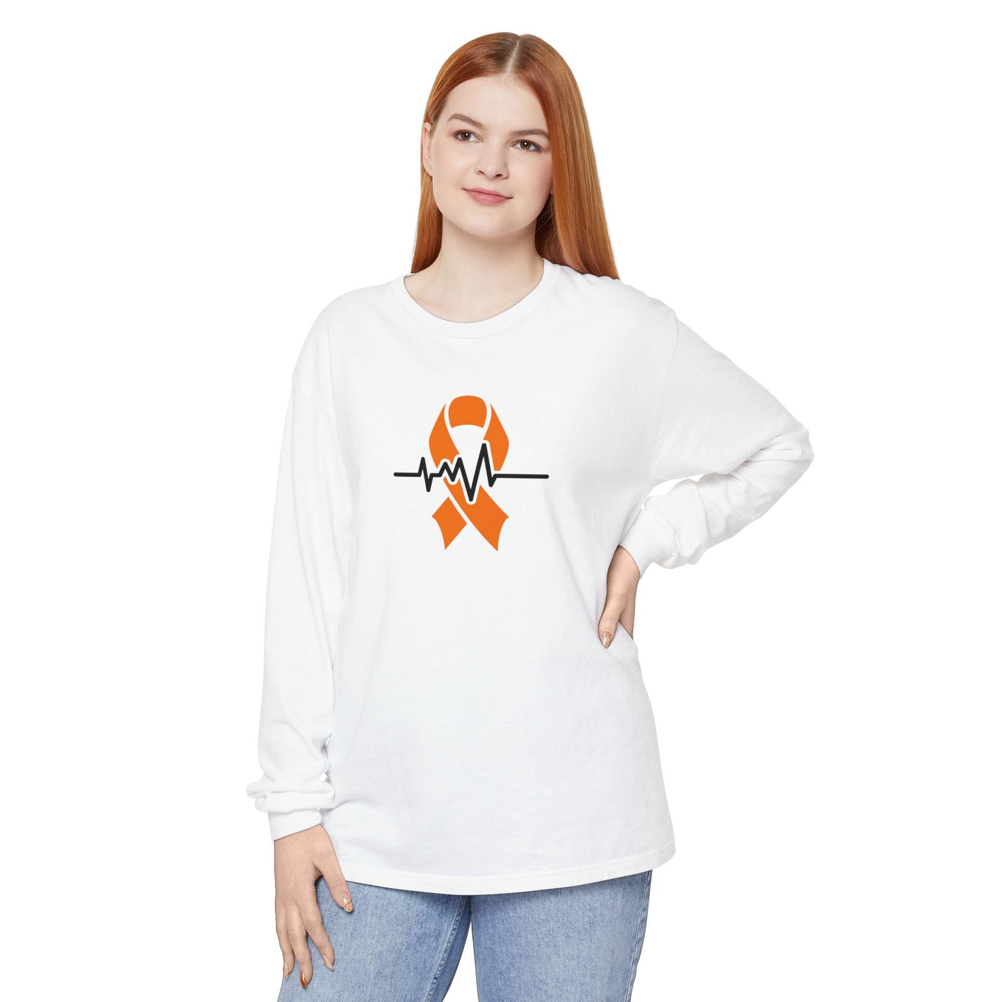Heart Health Awareness Long Sleeve T-Shirt - Cancer Supportive Gift