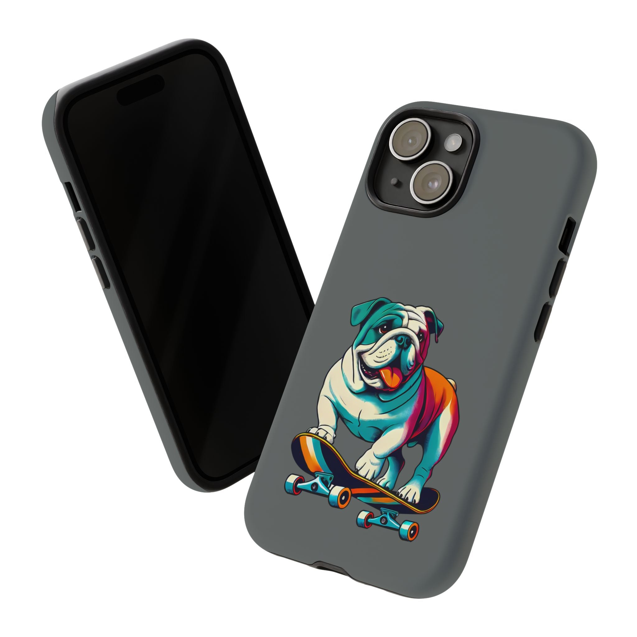 national pet day skateboard bulldog phone case for dog lovers