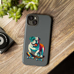 national pet day skateboard bulldog phone case for dog lovers