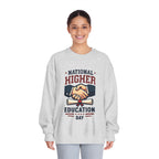 National Higher Ed Day Sweatshirt | Diploma & Handshake Design | Grad Gift
