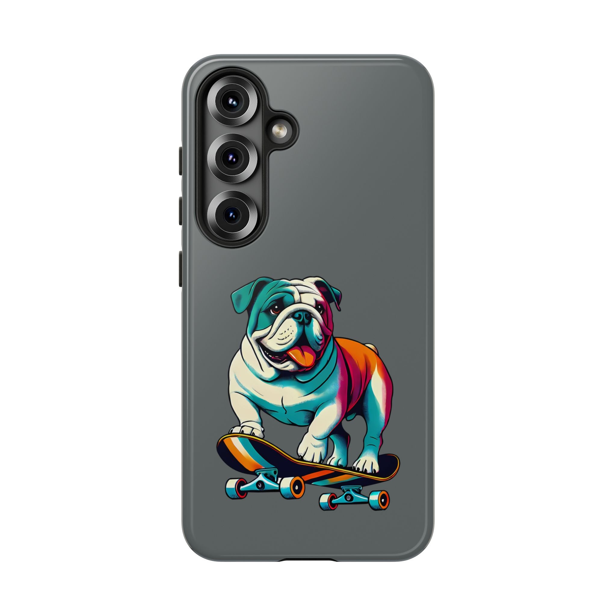 national pet day skateboard bulldog phone case for dog lovers