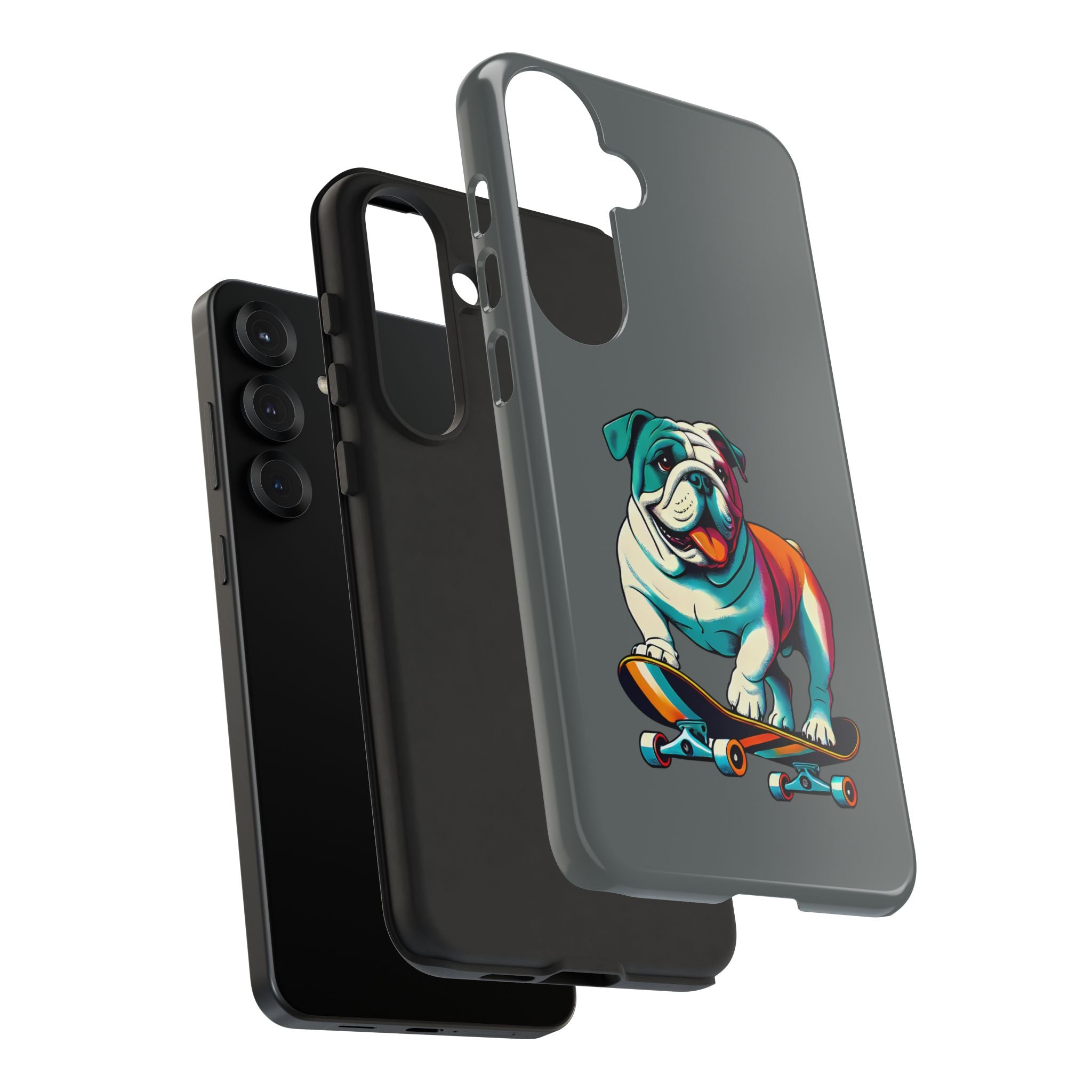 national pet day skateboard bulldog phone case for dog lovers