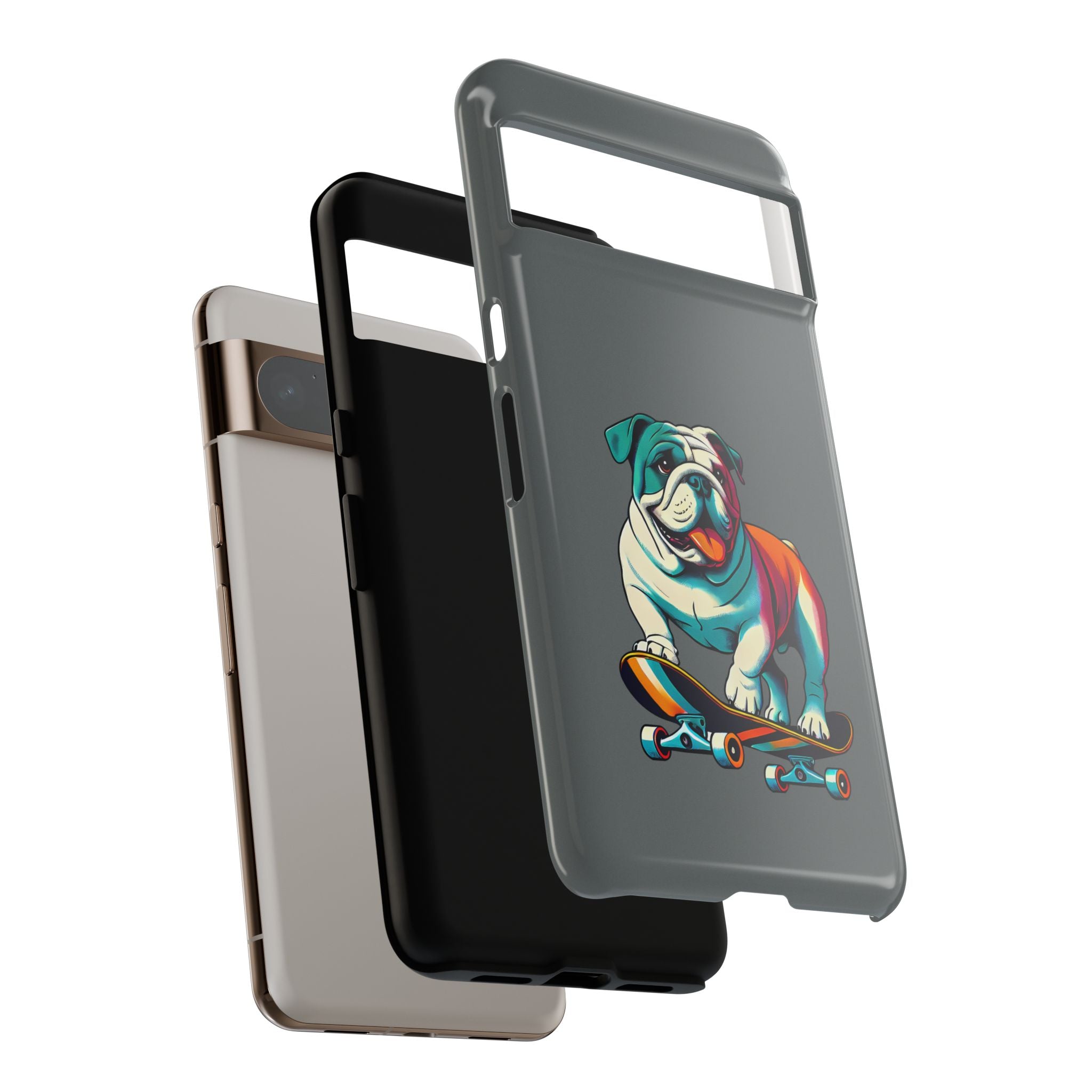 national pet day skateboard bulldog phone case for dog lovers