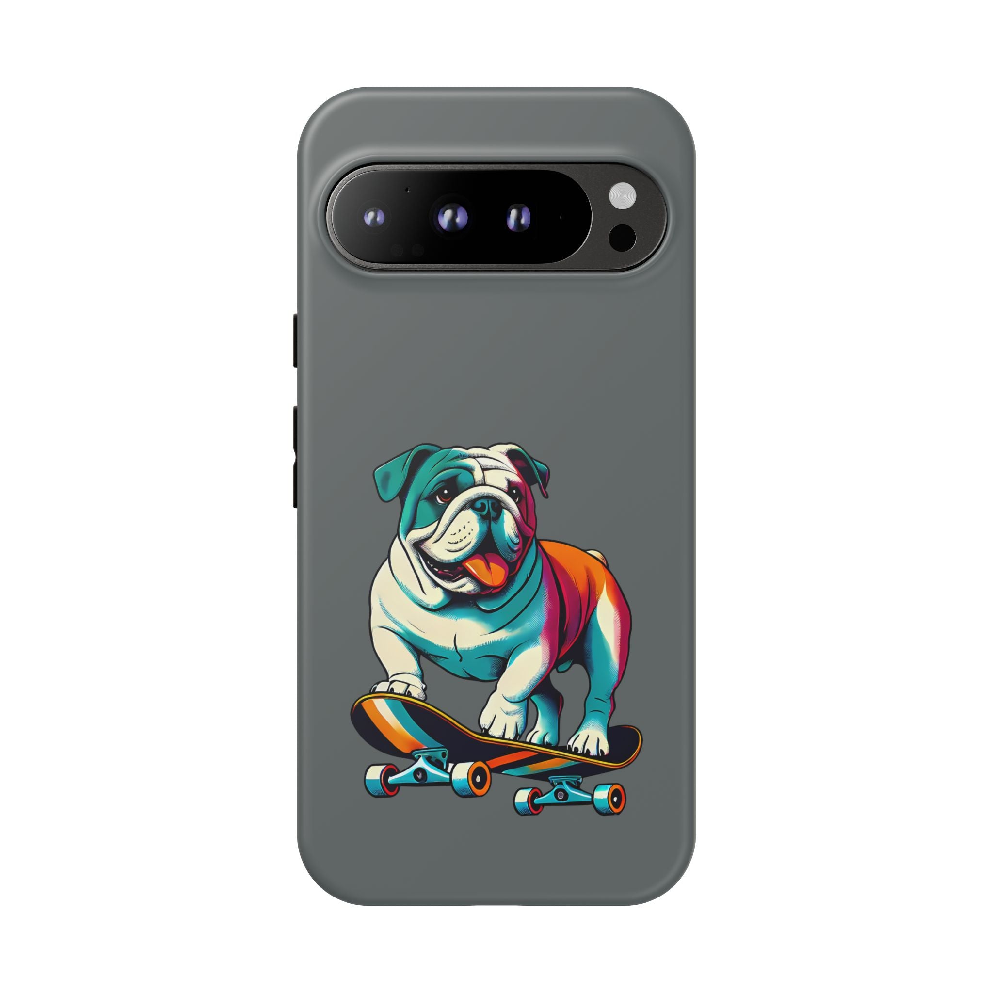 national pet day skateboard bulldog phone case for dog lovers