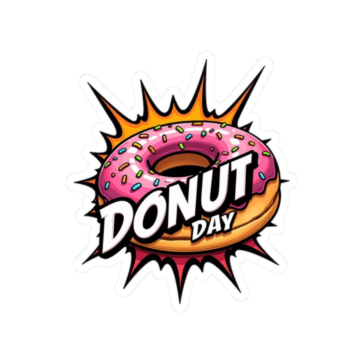 Donut Day Kiss-Cut Stickers