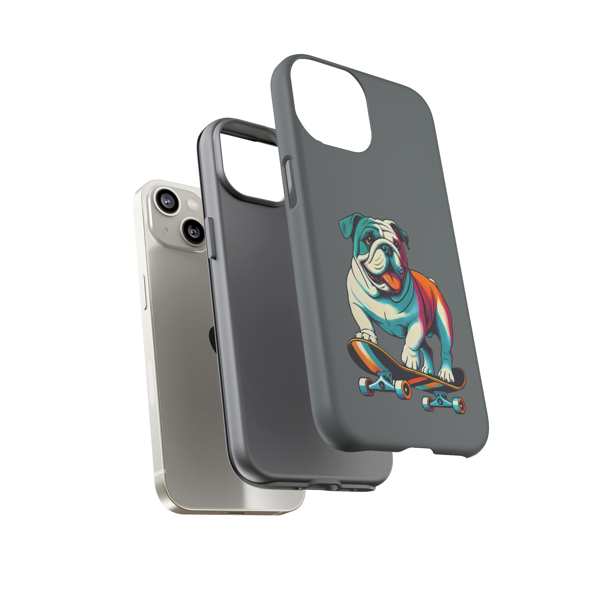 national pet day skateboard bulldog phone case for dog lovers