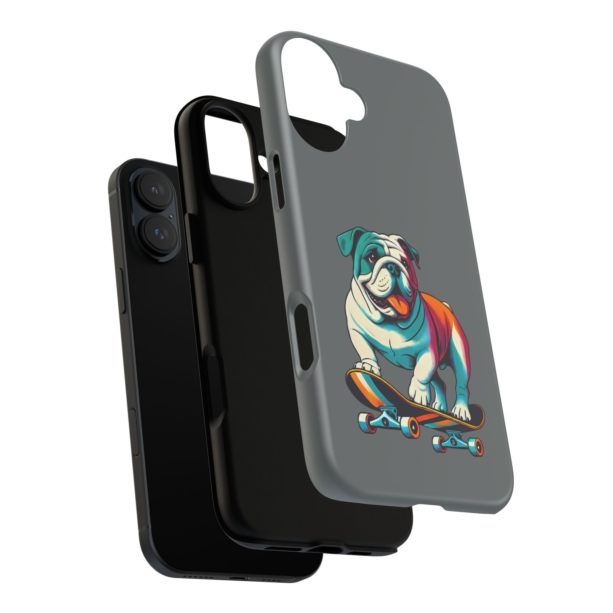 national pet day skateboard bulldog phone case for dog lovers